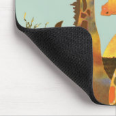 Tapis De Souris Famille de girafe (Coin)