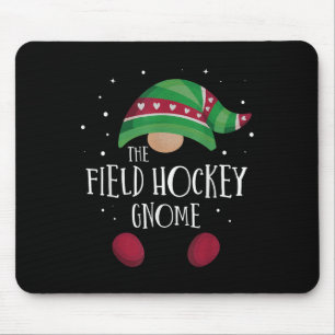Tapis De Souris Famille de gnome de hockey sur gazon Pajam de Noël