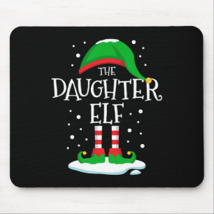 Tapis De Souris Famille de Noël Elf de la fille qui correspond à N
