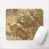 Tapis De Souris Famille de Roe - Cerfs dans une forêt (Avec souris)