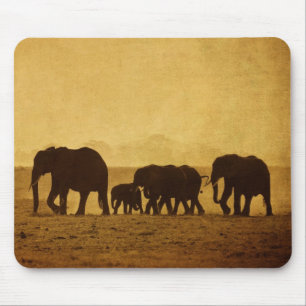 Tapis De Souris Famille d'éléphant