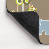 Tapis De Souris Famille D'Éléphants Whimsical Dans La Forêt Et Le (Coin)