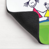 Tapis De Souris Famille Doodle Stick sur le monde (Coin)