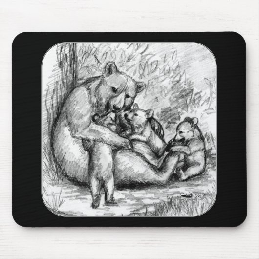 Tapis De Souris Famille d'ours (Devant)
