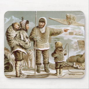 Tapis De Souris Famille esquimaude