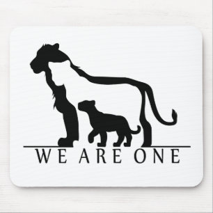 Tapis De Souris Famille Lion (version blanche)