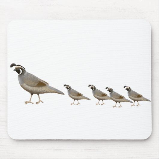 Tapis De Souris Famille Mousepad de cailles (Devant)