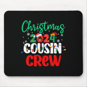 Tapis De Souris Famille Noël 2024 Cousin Crew Matching Squad S