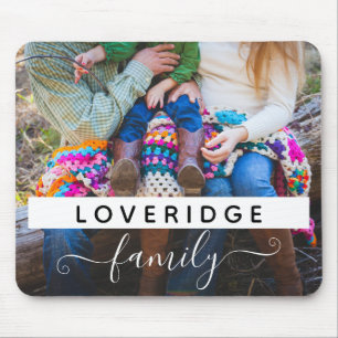Tapis De Souris Famille personnalisée Nom de famille Photo personn