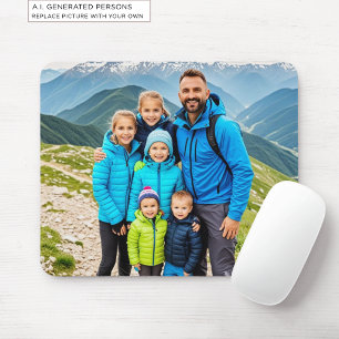Tapis De Souris Famille photo personnalisée 1