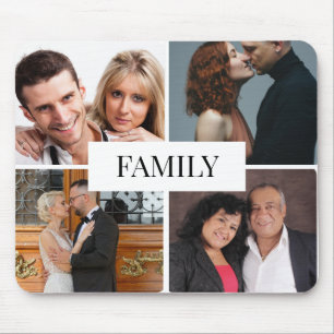 Tapis De Souris Famille quatre images personnalisée