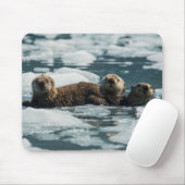 Tapis De Souris Famille Sea Otter (Avec souris)