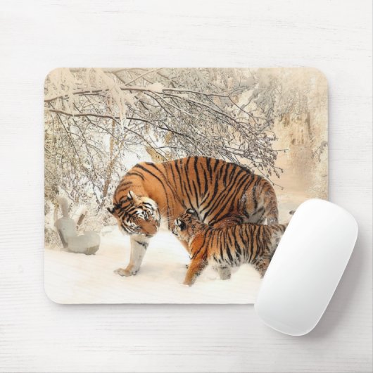 Tapis De Souris Famille Tigers (Avec souris)