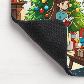 Tapis De Souris Family around the fireplace at Christmas (Coin)