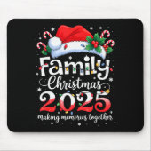 Tapis De Souris Family Christmas 2025 Matching Squad Santa Elf Fun (Devant)
