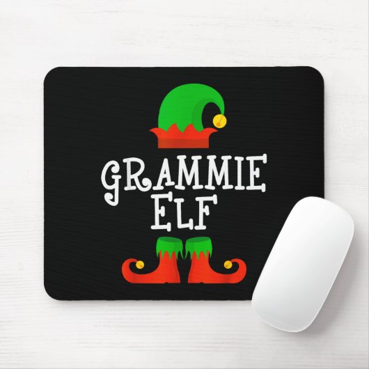 Tapis De Souris Family I'm The Grammie Elf Christmas Matching Paja (Avec souris)
