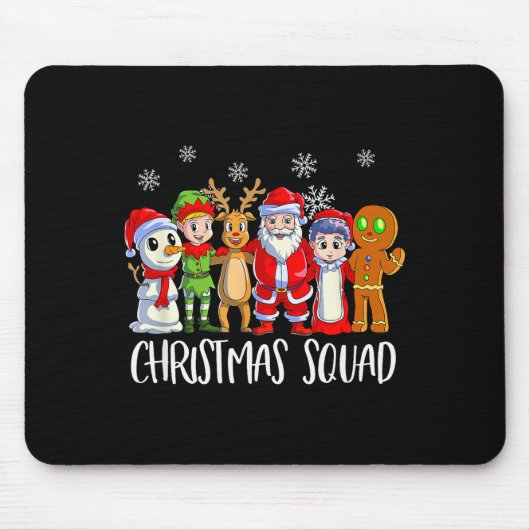Tapis De Souris Family Matching Christmas Squad Santa Reindeer Elf (Devant)