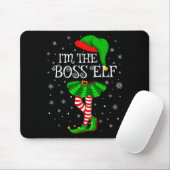 Tapis De Souris Family Matching Women Girls I'm The Boss Elf Chris (Avec souris)