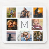 Tapis De Souris Family Photo Collage Monogram (Devant)