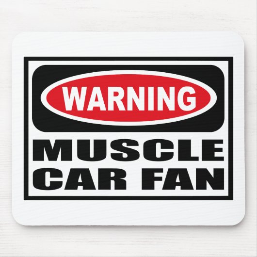 Tapis De Souris FAN Mousepad de VOITURE de MUSCLE d'avertissement (Devant)