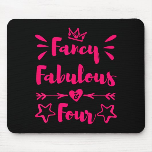 Tapis De Souris Fancy Fabuleuse Et Fille Agée De 4 Ans (Devant)