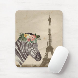 Tapis De Souris Fancy Zebra & Tour Eiffel