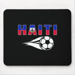Tapis De Souris Fans de foot haïtiens fiers maillot drapeau haïtie