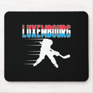 Tapis De Souris Fans de hockey sur glace du Luxembourg Maillot Lux
