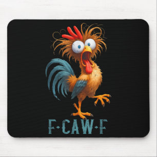 Tapis De Souris Fantaisie Chemise Noire Corbeau Poulet Drôle Poule
