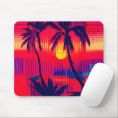 Tapis De Souris Fantaisie d'évasion tropicale (Avec souris)