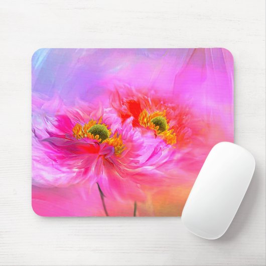 Tapis De Souris Fantaisie florale (Avec souris)