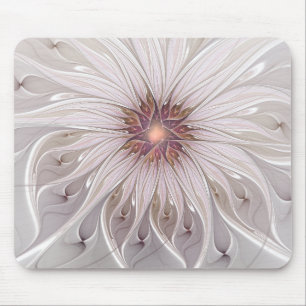 Tapis De Souris Fantaisie florale, fleur pastel moderne abstraite