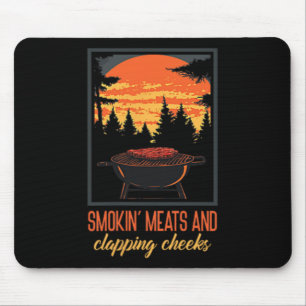 Tapis De Souris Fantaisie Homme, Chemise Fumée, Viandes et applaud
