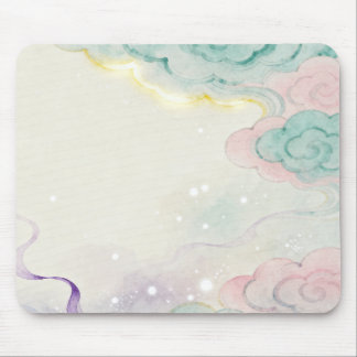 Tapis de souris fantaisie nuage oriental aquarelle