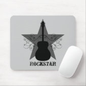 Tapis De Souris Fantastique guitare Star Fils Mousepad, Noir (Avec souris)