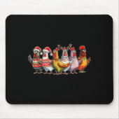 Tapis De Souris Fantastique Noël Poulet Farmer Noël Correspondant (Devant)