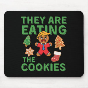 Tapis De Souris Fantastique Noël Trump - Ils Mangent Le Cookie
