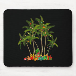 Tapis De Souris Fantastique Palmiers Xmas Lumières Hawaii Noël En