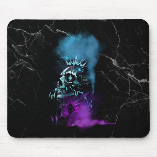 Tapis De Souris Fantasy Design | Cryptocurrency | Ethereum Marble  (Devant)