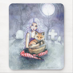 Tapis de souris Fantasy gothique du renard d'Annie