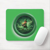 Tapis De Souris Fantasy Image Leprechaun Carrying Pot Of Gold (Avec souris)