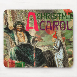 Tapis De Souris Fantôme de Noël Illustration actuelle Scrooge