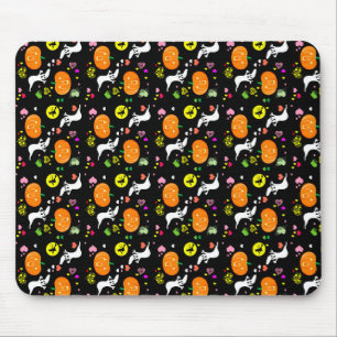 Tapis De Souris Fantôme d'Halloween et Citrouilles