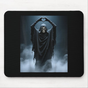 Tapis De Souris Fantôme drôle coeur mains visage effrayant hallowe