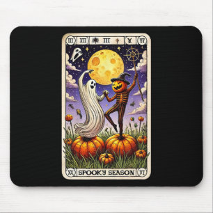 Tapis De Souris Fantôme Et Squelette Danser Drôle Halloween Tarot