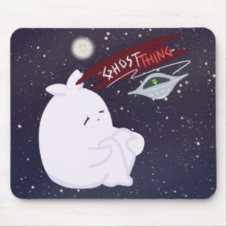 Tapis de souris fantôme mignon et OVNI