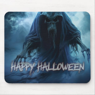 Tapis De Souris Fantôme noir dans un paysage infernal - Halloween