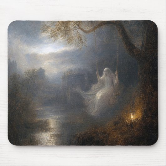Tapis De Souris Fantôme sur une balançoire (Devant)