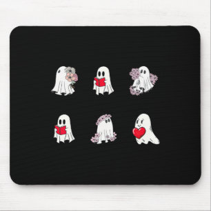 Tapis De Souris Fantômes de la Saint-Valentin lisant un livre Prof