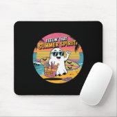 Tapis De Souris Fantômes de surf d'Halloween d'été de Summerween  (Avec souris)